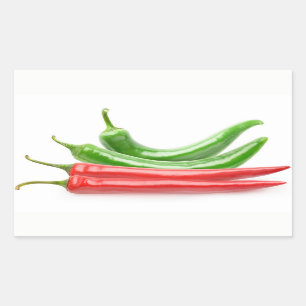 Sticker Rectangulaire Piments rouges et verts