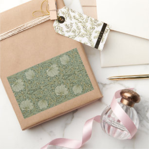 Sticker Rectangulaire Pimpernel par William Morris Textile Floral Vintag