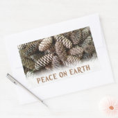 Sticker Rectangulaire Pin De Vacances Classique Paix Cône Sur Terre (Enveloppe)