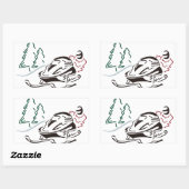 Sticker Rectangulaire Pine Trees (Feuille)