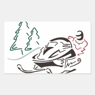 Sticker Rectangulaire Pine Trees