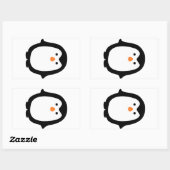 Sticker Rectangulaire Pingouin (Feuille)