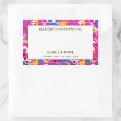 Sticker Rectangulaire Pink Disco Thème Auteur Signature Plaque (Sac)