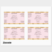 Sticker Rectangulaire Pink & Gold Foil Cosmetics Bottle Label (Feuille)