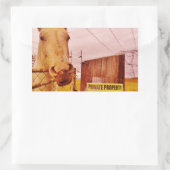 Sticker Rectangulaire Pink Private Property Horse (Sac)