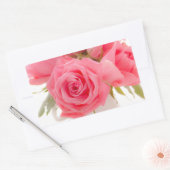 Sticker Rectangulaire Pink roses | mothersday | birthday | (Enveloppe)