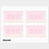 Sticker Rectangulaire Pink to Peach Sunset Ombre avec texte personnalisa (Feuille)