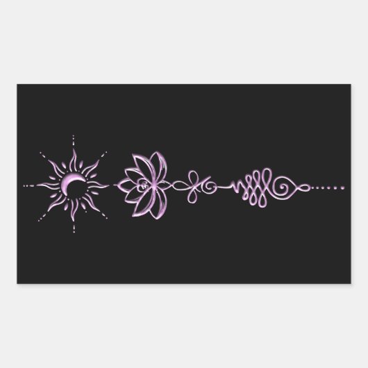 Sticker Rectangulaire Pink Unalome Group (Devant)