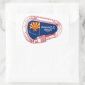 Sticker Rectangulaire Pinnacle Peak Arizona Rock Escalade Carabiner (Sac)