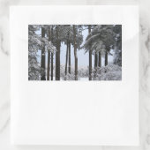 Sticker Rectangulaire Pins neigeux en lumière bleue — (Sac)