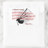Sticker Rectangulaire Piper's Creed (Sac)