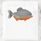 Sticker Rectangulaire Piranha (Sac)