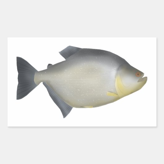 Sticker Rectangulaire Piranha tacheté (Devant)