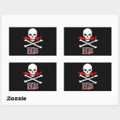 Sticker Rectangulaire Pirate (Feuille)