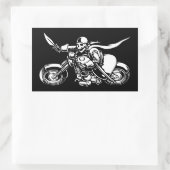 Sticker Rectangulaire Pirate de route -bw (Sac)