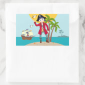 Sticker Rectangulaire Pirate kid birthday (Sac)