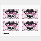 Sticker Rectangulaire Pirate Princess Kitty Skull (Feuille)