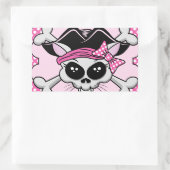 Sticker Rectangulaire Pirate Princess Kitty Skull (Sac)