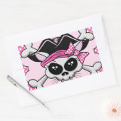 Sticker Rectangulaire Pirate Princess Kitty Skull (Enveloppe)