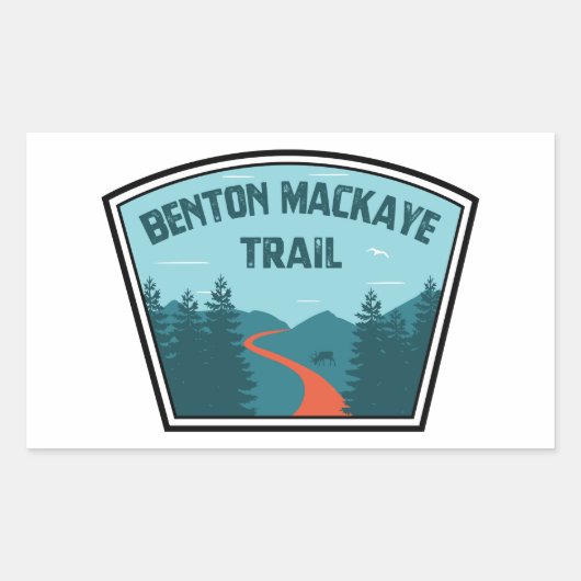 Sticker Rectangulaire Piste Benton MacKaye (Devant)