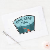 Sticker Rectangulaire Piste de feuilles de chêne (Enveloppe)
