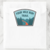 Sticker Rectangulaire Piste de quatre milles (Sac)