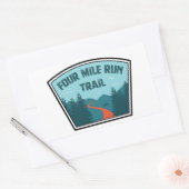 Sticker Rectangulaire Piste de quatre milles (Enveloppe)