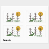 Sticker Rectangulaire Piste du parc national Exmoor (Feuille)