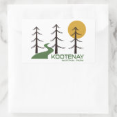 Sticker Rectangulaire Piste du parc national Kootenay (Sac)