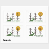 Sticker Rectangulaire Piste du parc provincial Mount Robson (Feuille)