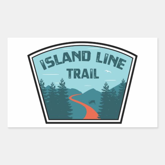 Sticker Rectangulaire Piste Island Line (Devant)