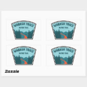 Sticker Rectangulaire Piste naturelle de Wabash Trace (Feuille)