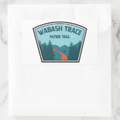Sticker Rectangulaire Piste naturelle de Wabash Trace (Sac)