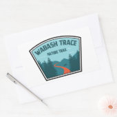 Sticker Rectangulaire Piste naturelle de Wabash Trace (Enveloppe)