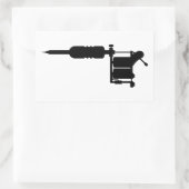 Sticker Rectangulaire pistolet de tatouage (Sac)