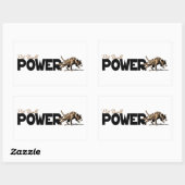 Sticker Rectangulaire Pit Bull Power ! (Feuille)