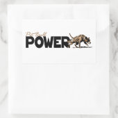Sticker Rectangulaire Pit Bull Power ! (Sac)