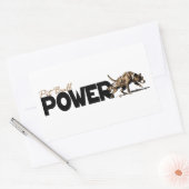 Sticker Rectangulaire Pit Bull Power ! (Enveloppe)