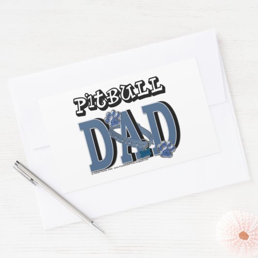 Sticker Rectangulaire Pitbull DAD (Enveloppe)