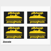 Sticker Rectangulaire Pittsburgh Pennsylvanie (Feuille)