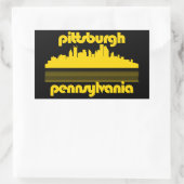 Sticker Rectangulaire Pittsburgh Pennsylvanie (Sac)