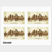 Sticker Rectangulaire Pittsburgh Pennsylvanie (Feuille)