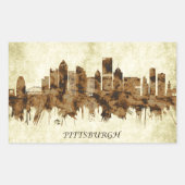 Sticker Rectangulaire Pittsburgh Pennsylvanie (Devant)