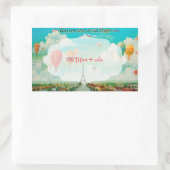 Sticker Rectangulaire PixDezines ballons vintages/eiffel/paris (Sac)