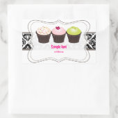 Sticker Rectangulaire PixDezines couleurs diy, cupcake (Sac)