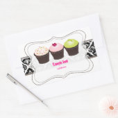 Sticker Rectangulaire PixDezines couleurs diy, cupcake (Enveloppe)