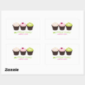 Sticker Rectangulaire PixDezines do-it-yourself couleurs, cupcake (Feuille)