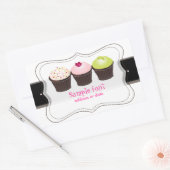 Sticker Rectangulaire PixDezines do-it-yourself couleurs, cupcake (Enveloppe)