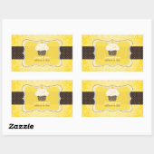 Sticker Rectangulaire PixDezines do-it-yourself couleurs, zeste de citro (Feuille)