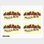 Sticker Rectangulaire Pizza Boy (Feuille)